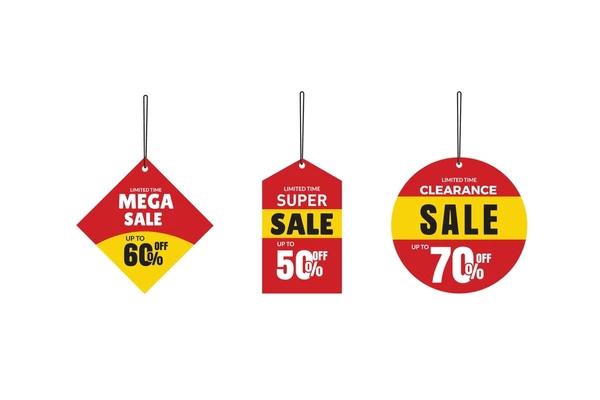 Retail shop decorated with colourful danglers and bunting